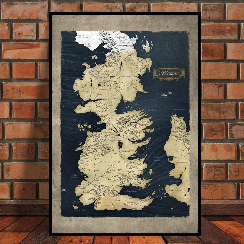Carte de Westeros – Carte Murale Game of Thrones