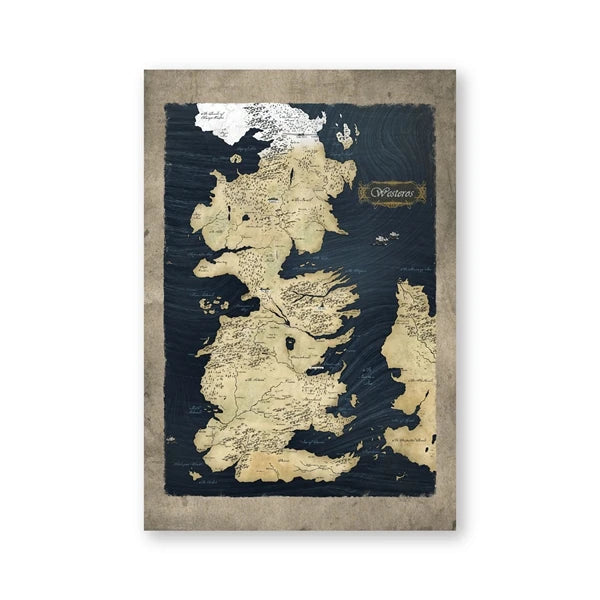 Carte de Westeros – Carte Murale Game of Thrones