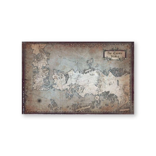 Carte du Monde Connu – Carte Murale Game of Thrones Vintage