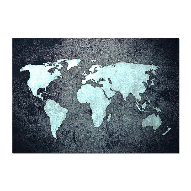 Carte du Monde décorative moderne – Poster murale design