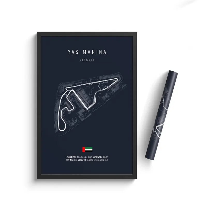 Affiche F1 – Carte du Circuit de Zandvoort - Pays-Bas