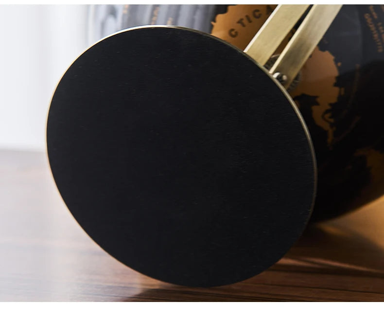 Globe Terrestre de Bureau Noir – Décoratif & Éducatif