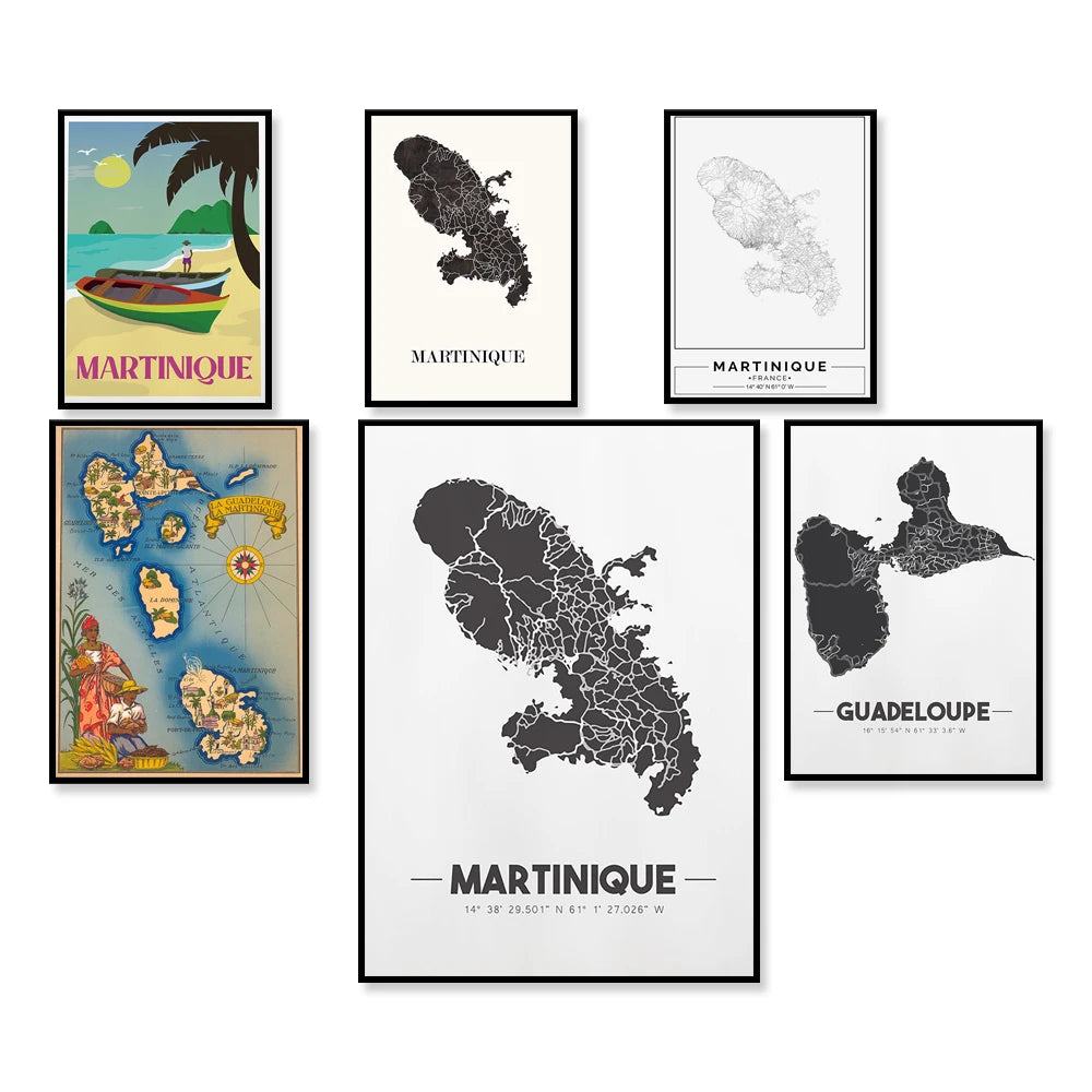 Affiche - Carte des Antilles