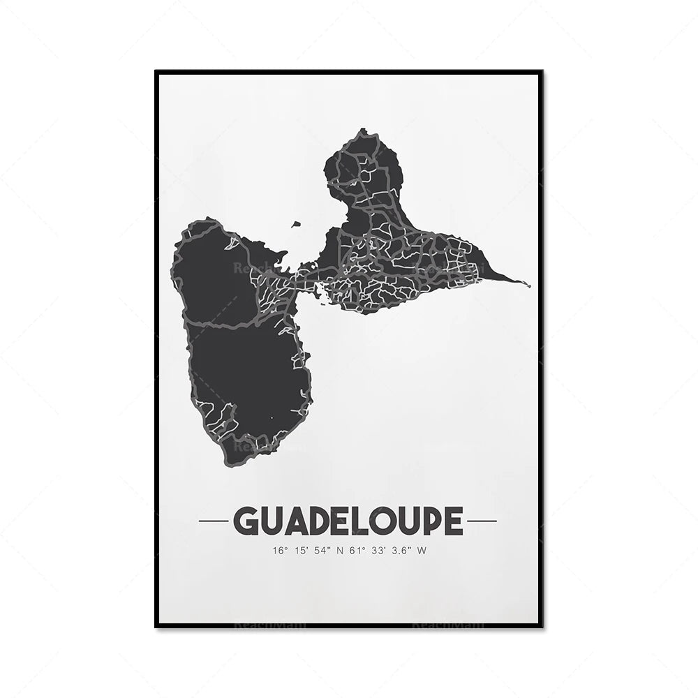 Carte de la Guadeloupe