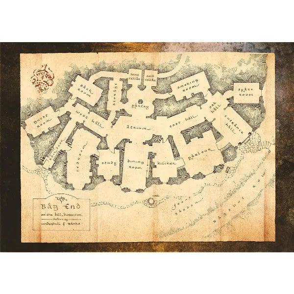 Carte Le Seigneur des Anneaux - Hobbit Bag End