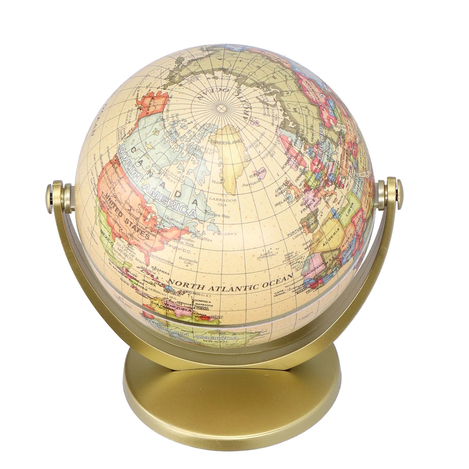 Mini globe terrestre rotatif rétro