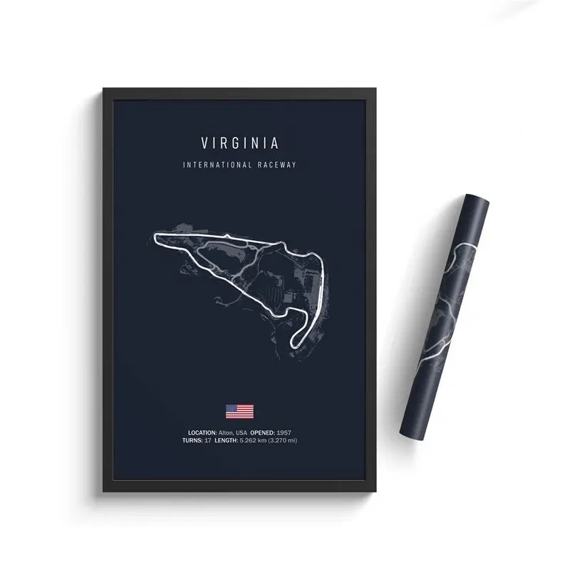 Affiche F1 – Carte du Circuit de Zandvoort - Pays-Bas