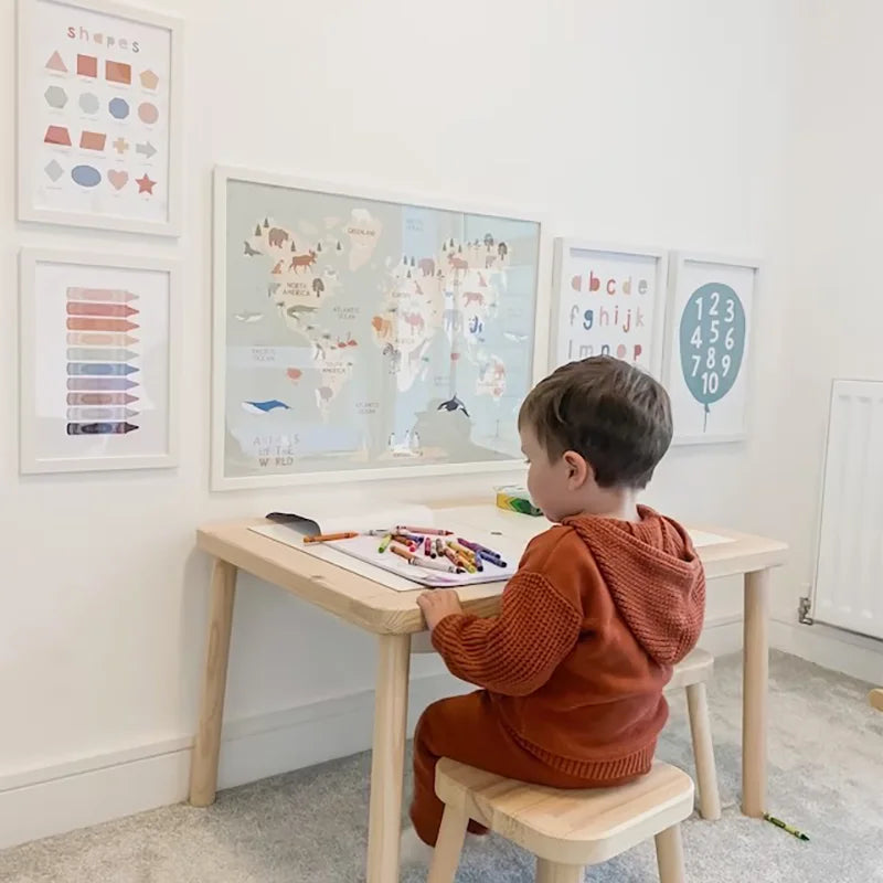 Poster éducatif Carte du Monde des Animaux
