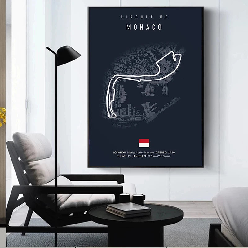 Affiche F1 – Carte du Circuit de Zandvoort - Pays-Bas