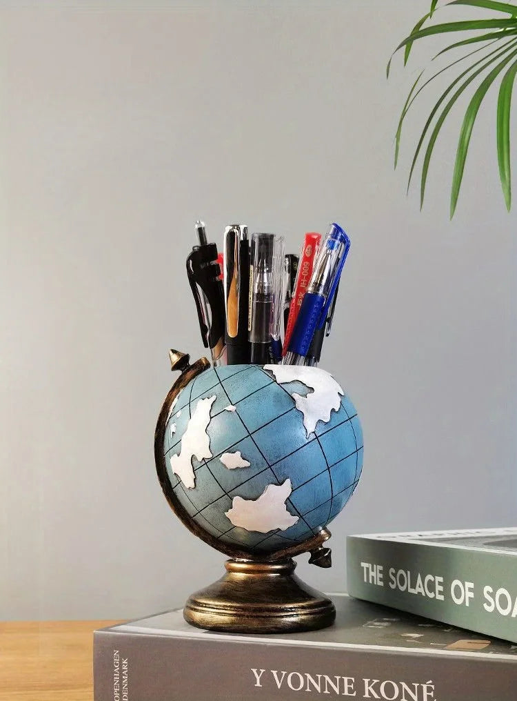 Globe terrestre Porte-Crayons Vintage – Décoration Bureau