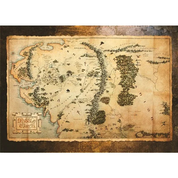 Carte Le Seigneur des Anneaux - Terre du milieu