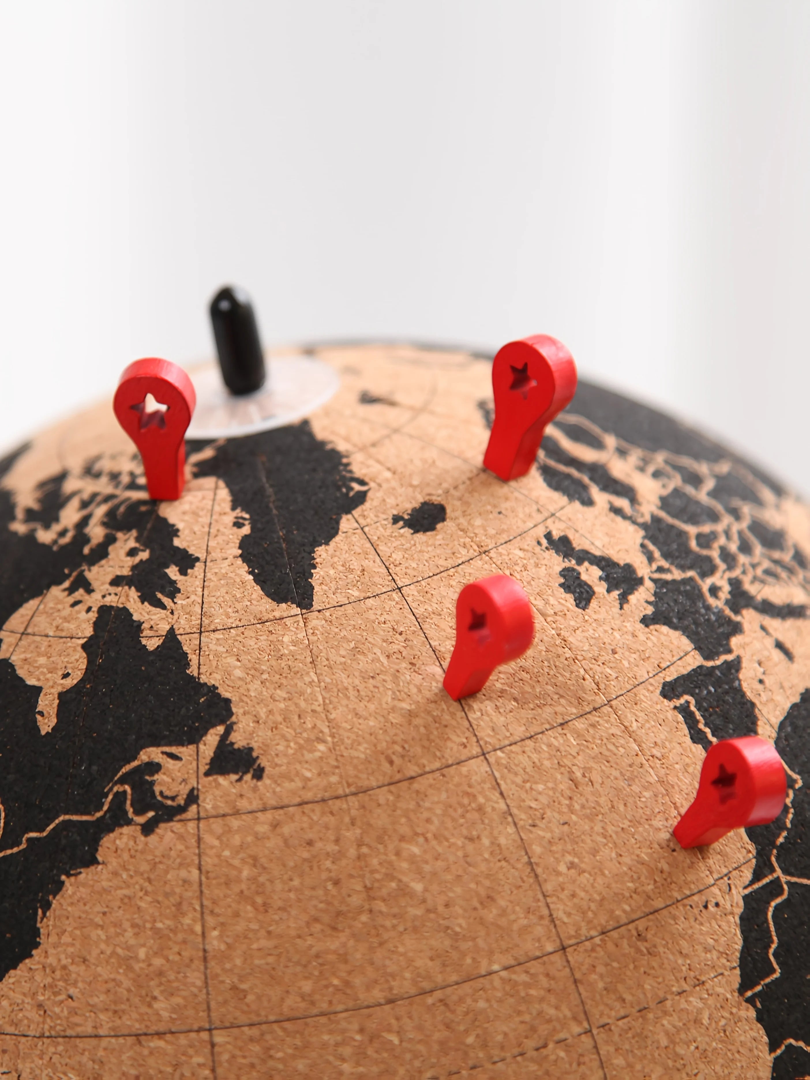 Globe terrestre liège avec support, à personnaliser