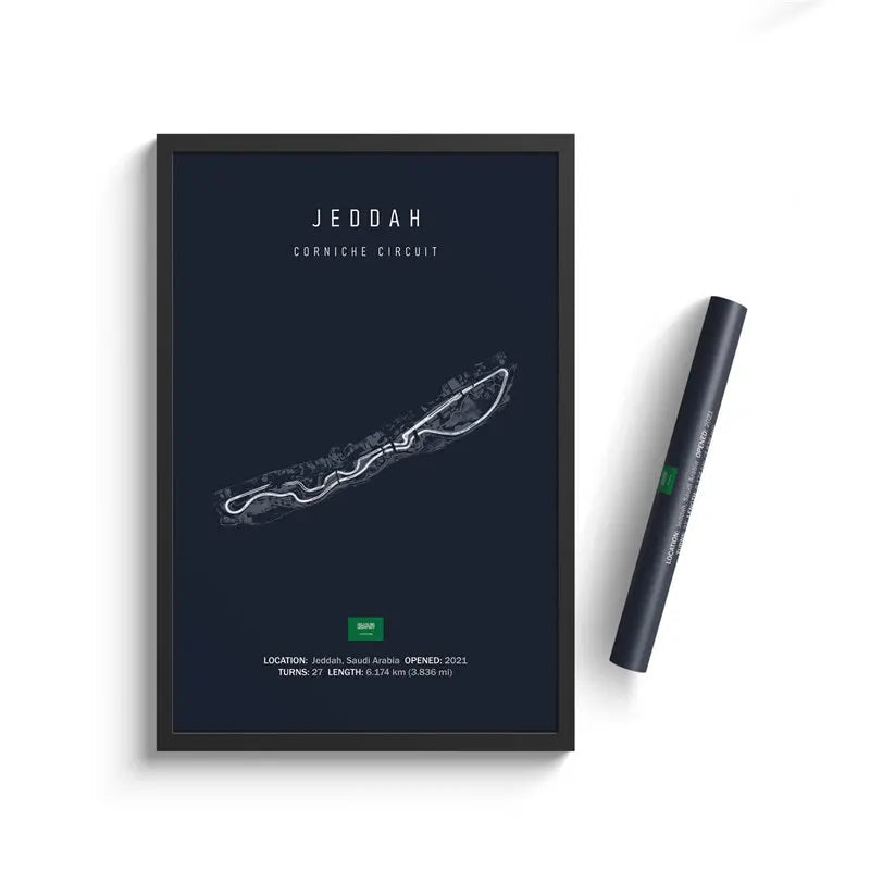 Affiche F1 – Carte du Circuit de Zandvoort - Pays-Bas