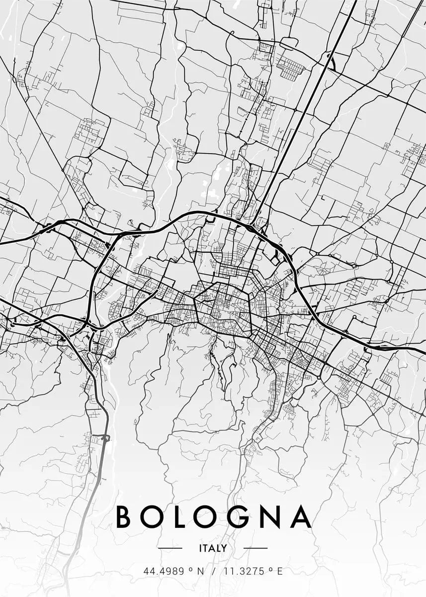 Carte de New Yo – Affiche Murale en Noir et Blanc