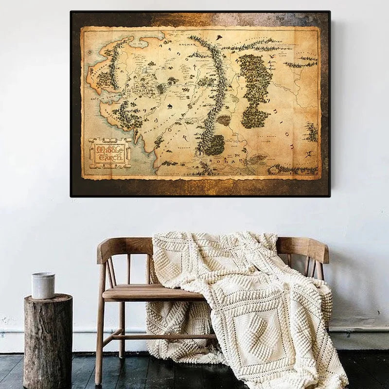 Carte Le Seigneur des Anneaux - Terre du milieu