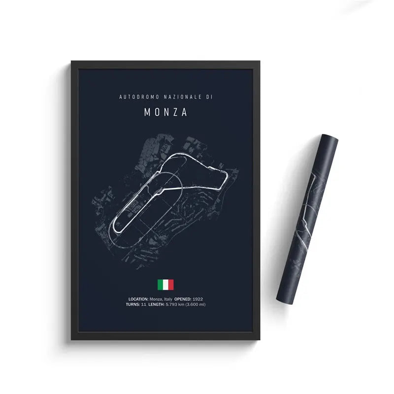 Affiche F1 – Carte du Circuit de Zandvoort - Pays-Bas