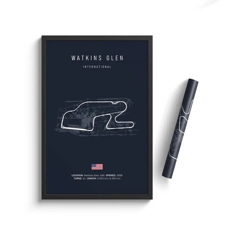 Affiche F1 – Carte du Circuit de Zandvoort - Pays-Bas