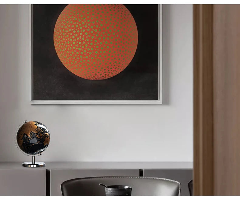 Globe Terrestre de Bureau Noir – Décoratif & Éducatif