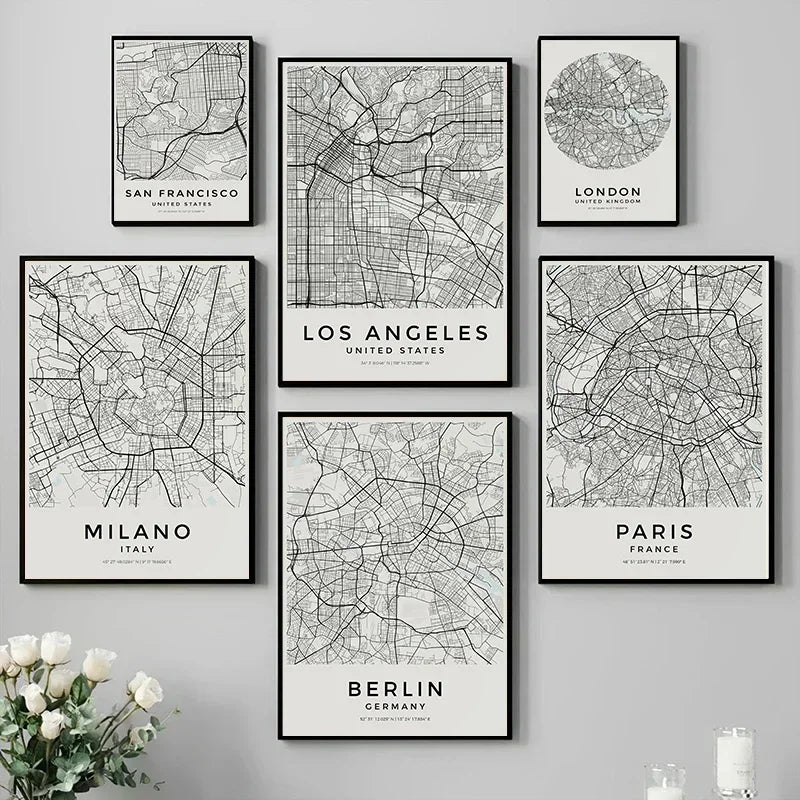 Carte de Berlin – Affiche Murale vintage