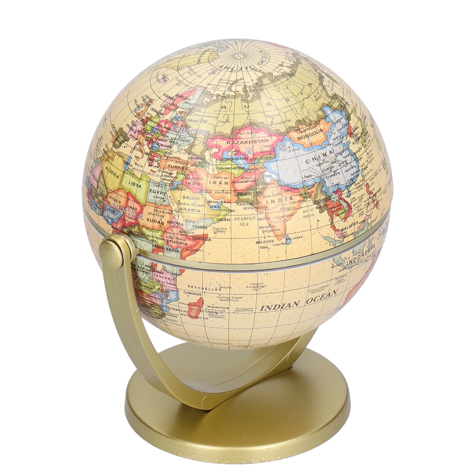 Mini globe terrestre rotatif rétro